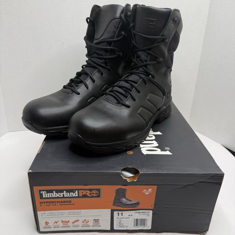 NEW Timberland PRO Hypercharge 8” Waterproof Soft Toe Boots Mens 11 TB0A1XVC001
